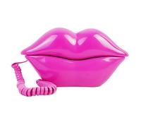 Corded Lip Phone, Benotek Novelty Landline Phone for Home/Office/Shops/Party Decor, Real Wired Funny Mouth Cartoon Telephone for Gift (Rose)