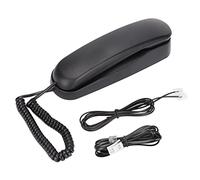 Corded Phone, Wall Mount Desktop Basic Corded Telephone Desktop Wired Landline Telephone for Home Hotel Bathroom Living Room School Office Black