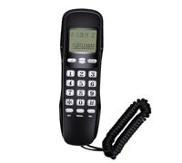 Corded Phone with Caller ID and Dual Mounting (English Version) | Easy installation, Caller ID display, Glow in the dark keys, ABS material, Compact design