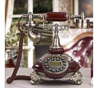 Corded Phones Retro Vintage Classic Phone Replica Antique Style Telephone Rotary Dial Landline Old Fashioned Corded with Resin Body for Office Home Living Room Decor