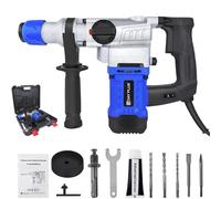 Corded Rotary Hammer Drill 1800W SDS Hammer Drills Power Drills Corded Electric Chisel Concrete Tile Breaker Demolition Heavy Duty Including Drill Bits, Flat, Point Chisels
