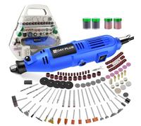 Corded Rotary Multi Tool with 252 Accessories, 135W Variable Speed Power Rotary Tool Kit for Wood/Metal, Electric Sander/Drill Set, for Carving, Cutting, Sanding, Grinding, Polishing, Engraving, Blue