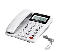 Corded Telephone Basic Landline Phone for Seniors Analog Home Phone with Call Display Small Desk Guest Room Telephone Desk with Caller