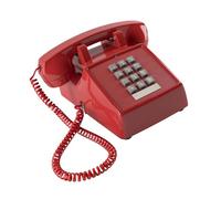Corded Telephone Practical Corded Retro Design Phone for Office Bedroom Cafe Red