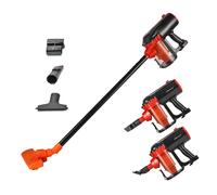 Corded Upright vacuum cleaner black and orange 600W 3 in 1 Stick handheld