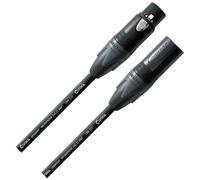 Cordial 11037 XLR Cable 3 m Black 1x XLR socket 3-pin to 1x XLR pl...