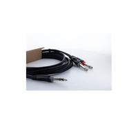 Cordial 14876 Y adapter Black PVC 1 m Twin cable 6.3 mm Jack/RCA Audio