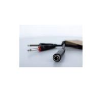 Cordial 14885 Jack Audio/phono Y adapter Black PVC 0.30 m 6.3 mm s...