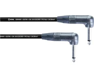 CORDIAL - 15cm Guitar Patch Cable with Neutrik Mono Retro Plugs Angled Jack Plugs - E COCORD-0.15RR