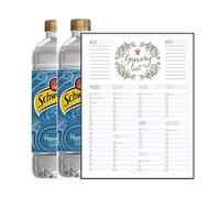Cordial Bundle which Contains Schweppes Peppermint Cordial 1L - Pack of 2 with Grocery List Card