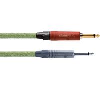 Cordial Ecohemp 3PP Silent Neutrik Straight Silent Mono Jack Cable, 3m (Green)