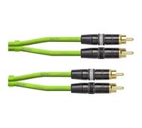 Cordial CEONDJRCA1.5G Audio Cable RCA to RCA Green Neon 1.5m