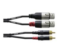 Cordial CFU 1,5 PP Audio Adapter cable Black 1.50 m 2x Jack 6.35 m...