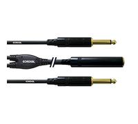 Cordial CFY 0,3 GPP Y Adaptor Cable (Gold Audio Female 6.3mm to 2x Gold Audio Lacks 6.3mm) Length 0.3m