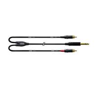 Cordial CFY 1.5 VCC Y-Adaptor Cable 6.3 mm / 1.5 m Length/Stereo Jack / 2 x RCA with Gold-Plated Contacts