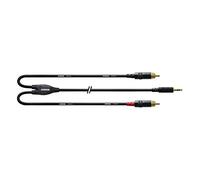 Cordial CFY 1.5 WCC Y-Adaptor Cable 3,5 mm / 1.5 m Length/Stereo Jack / 2 x RCA with Gold-Plated Contacts