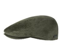 Lipodo Cordial Flat Cap - Made in Italy - Newsboy Cap Made of Cotton - Cord Men`s Cap with Quilted Lining Autumn/Winter - Peaked Ivy Cap Olive M (56-57 cm)