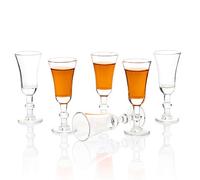 Cordial Glasses,1 OZ Lead-Free Limoncello Glasses, Clear Aperitif Glasses Set of 6