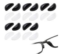 Cordial Mart 10 Pairs Adhesive Airbag Nose Pads for Eyeglasses & Sunglasses | Soft Cushioned Silicone Build, Strong Adhesive Anti-Slip, Black & White Mixed Set, for All-Day Eyewear Comfort & Stable Fit