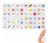 Cordial Mart 60 Sheets Glitter Hawaiian Temporary Tattoos for Parties