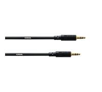 Cordial WW symmetric connecting cable jack, 3.5 mm, stereo gold/jack stereo gold, 3.5 mm length 0.6 black