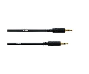 Cordial WW symmetric connecting cable jack, 3.5 mm, stereo gold/jack stereo gold, 3.5 mm length 3 black