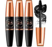 Cordialk Waterproof Silk Fibre Thick Lengthening Mascara,2025 Upgraded 4d Silk Fiber Lash Mascara,24 Hour Long Lasting Volume & Length Thickening Liquid Lash Extensions Smudge-Proof for Women (3 Pcs)