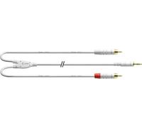 Cordian Y-adapter cable: 3.5mm gold stereo jack / 2x RCA Gold CFY 1,5 WCC-SNOW white