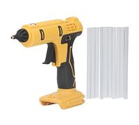 Cordless 100W Hot Melt Glue Gun Battery Powered with Heat Resistant Copper Nozzle and LED Lamp for Heavy Construction and Woodworking Includes 10 Glue Sticks 20.5mm