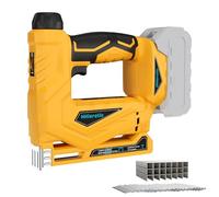 Cordless 18 Gauge Brad Nailer Compatible with Dewalt 20V Battery (Tool Only),2-in-1 Electric Nail Gun with 2000pcs Nails/Staples,Dual Mode Framing Nail Gun for Trim Wood Crafting Interior Decoration