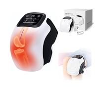 Cordless 3-in-1 Knee Massager with Heat, Red Light & Vibration for Targeted Pain Relief - Adjustable Heated Knee Wrap for Arthritis & Elderly, Rechargeable Portable Gift