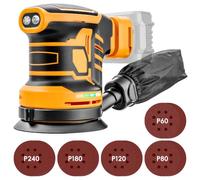 Cordless 5-Inch Random Orbital Sander Compatible with DeWalt 20V Battery