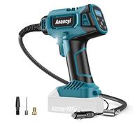 Cordless Air Compressor for Makita Battery 18V,Electric Car Tyre Inflator,12V Car Power Adapter,0-160 PSI, Handheld Mini Air Pump for Bicycle/Car/Ball,Automatic Stop with LED Lamp (Without Battery)