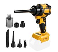 Cordless Air Duster Blower for Dewalt 18V 20V Battery | 130000 RPM 2 in 1 Handheld Vacuum Cleaner Brushless Blower with Stepless Variable Speed & 5 Nozzles for Car Home Office