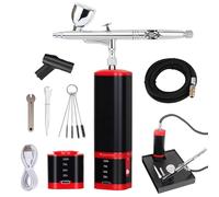 Cordless Airbrush kit with air Brush Holder Replaceable Battery Powered Portable handhold Mini air Brush Compressor for Barber,Nail,Cake,Miniature,Model,Leather Art