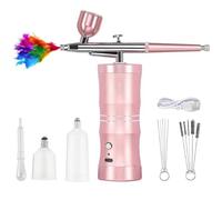 Cordless Airbrush Kit with Compressor Rechargeable Portable High Portable Mini Airbrush Gun Set Air Brush for Nail Art, Makeup, Barber, Cake Decor, Model Painting