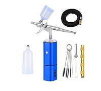 Cordless Airbrush with Compressor Kit Easy Use Power Display Type C Hose Pneumatic Tool Effortless Precision Consistent Spray(2B+60A Controller)