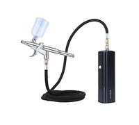 Cordless Airbrush with Compressor Kit Easy Use Power Display Type C Hose Pneumatic Tool Effortless Precision Consistent Spray(B)