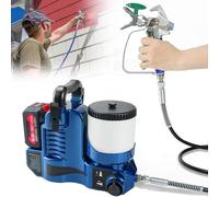 Cordless Airless Paint Sprayer 21V Battery Powered, 500W High Pressure Spray Gun with 1.2L Container, 6-Speed Adjustable, 1.1L/Min Flow Rate for Walls Furniture Fences
