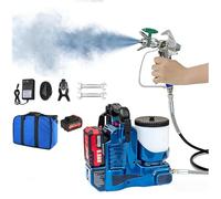 Cordless Airless Paint Sprayer, 500W High Pressure 15MPa, 1.1L/Min Flow Rate, 6-Speed Adjustable, 21V Lithium Battery, 1.2L Hopper