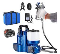 Cordless Airless Paint Sprayer with 21V Battery, 1.2L Tank 6-Speed Adjustable, 360° Full Coverage High Reaching Spray Gun for Walls Fences & Small Renovations