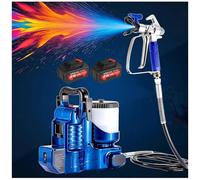 Cordless Airless Spraying Machine, 500W High-Pressure Electric Spray Gun with 21V Lithium Battery, 6-Speed Adjustable for Latex Paint, Commercial & House Painting