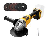 Cordless Angle Grinder 125 mm Compatible with Dewalt 20V, 9000RPM Brushless | Flex Cutting Grinder, 6 Variable Speeds Grinders for Grinding Cutting Polishing