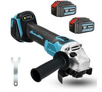 Cordless Angle Grinder, 18V Brushless Angle Grinder Replacement for Makita DGA517Z, 125MM 11000RPM, 2-Position Auxiliary Handle for Cutting, Grinding (with 2X 5.5Ah Battery)