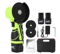 Cordless Angle Grinder, 550W Electric Grinder with 2 x 1500mAh Batteries, Mini Brushless Motor Tool for Tile and Wood
