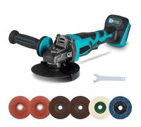 Cordless Angle Grinder, Brushless Angle Grinder Kit Compatible with Makita 18V Battery, 125MM 10000RPM Professional Electric Angles Grinders, 6 Cutting Wheels (Battery Not Included)