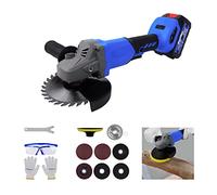 Cordless Angle Grinder Brushless Mini Angle Grinder Hand Grinding Machine with 4.5'' Cutting Discs, 10000 RPM Battery Grinders for Wood Cutting, Concrete Steel Cutting, Rotating Auxiliary Handle