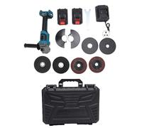 Cordless Angle Grinder Brushless Motor Max 9000RPM with 2 Lithium Battery for Tile Wood Stone Steel