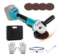Cordless Angle Grinder Compatible with Makita de 18V, 125mm Brushless Angle Grinder Kit, Electric Angle Grinder with 2 Position Auxiliary Handle,for Cutting, Grinding, Polishing (No Battery)
