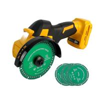 Cordless Angle Grinder for Dewalt 18/20V, Brushless Mini Angle Grinder 18000RPM 100mm Small Cut Off Tool with 4PCS Discs for Cutting Polishing Grinding (for Dewalt, 100mm)